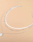 Silver triple necklace 2