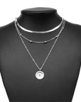 Silver triple necklace 3