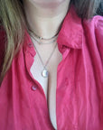 Silver triple necklace 4
