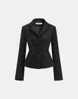 Skye | Tweed Fitted Lapel Blazer 0