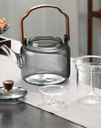 SmokedGlass | Elegant Natural Wood Tea Brewing Teapot (≈79 characters without spaces) 2