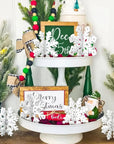SnowyGlow – 6-Piece Wooden Christmas Table Ornament Set 1