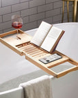 Solavera | Elegant Sustainable Bamboo Bathtub Relaxation Tray 0