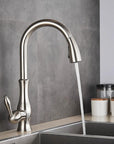 Stainless Steel Kitchen Faucet with Pull-Out Sprayer - Modern Extendable Sink Faucet for Easy Access and Convenient Use 1