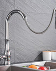 Stainless Steel Kitchen Faucet with Pull-Out Sprayer - Modern Extendable Sink Faucet for Easy Access and Convenient Use 3