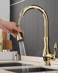 Stainless Steel Kitchen Faucet with Pull-Out Sprayer - Modern Extendable Sink Faucet for Easy Access and Convenient Use 4