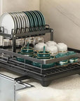 Stainless Steel | Elegant Space-Saving Foldable Dish Rack 8