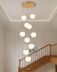 Steellan | Elegant Scandinavian Staircase Chandelier 0