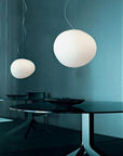 StoneLuxe - Modern Cream Glass Suspension Lamp 0