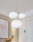 StoneLuxe - Modern Cream Glass Suspension Lamp 2