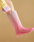 StormGlow | Stylish Waterproof Gradient Pink to White Rain Boots Women 1