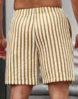 Leon | Klassische gestreifte Sommershorts mit verstellbarem Bund