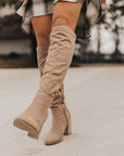 Stylish High Heel Suede Knee High Boots for Women - Black Knee Boots for Any Occasion 2