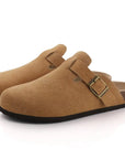 Stylish Women's Sandals - Suede Mules with Cork Insole and Arch Support for All-Day Comfort 10