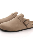 Stylish Women's Sandals - Suede Mules with Cork Insole and Arch Support for All-Day Comfort 19