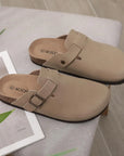 Stylish Women's Sandals - Suede Mules with Cork Insole and Arch Support for All-Day Comfort 5