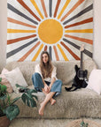 SunbeamWeave | Stylish Earthy Bohemian Wall Tapestry for Modern Decor 3