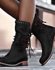 Tatiana | Stylish Rugged Mid Calf Boots for Women 5