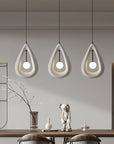 Terrance | Japandi Oval Pendant Lamp with Sleek Lines 3