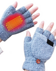 ThermaGrip | Heated Winter Knit Fingerless Gloves for Cold Weather 5