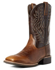 TimberRanch | Men’s Western Cowboy Boots with Embroidered Mid-Calf Square Toe Design 4