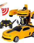 Transforming Robot Car with Remote Control – Fun 2-in-1 RC Toy with Music and LED Lights 0