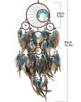 Turquoise Essence | Elegant Natural Crystal Dream Catcher Décor 8