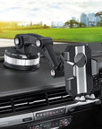 Car Phone Holder with Strong Suction Cup and 360° Rotation – One-Handed Cell Phone Mount for Car
