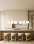 Vareli | Minimalist Bar Pendant Lamp White Glass 3
