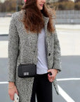 Veronica | Stylish Women's Houndstooth Wool Coat with Elegant Design 0