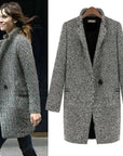 Veronica | Stylish Women's Houndstooth Wool Coat with Elegant Design 1