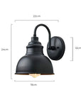 Vintage-Style Outdoor Wall Lantern - Rust-Resistant Exterior Wall Light for Patios and Gardens 5