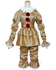 Vintage Long Sleeve Halloween Clown Costume | Ruffle Detail 1