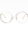 VistaVerve | Cross Semi-Rim Round Eyeglasses for a Smart, Contemporary Look 3