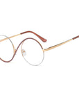 VistaVerve | Cross Semi-Rim Round Eyeglasses for a Smart, Contemporary Look 4