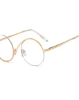 VistaVerve | Cross Semi-Rim Round Eyeglasses for a Smart, Contemporary Look 5