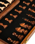 WalnutCraft | Elegant Classic Foldable Wooden Chess Set 7