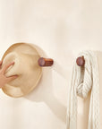 WalnutCraft | Elegant Compact Wooden Wall Hook for Coat and Key Storage 2