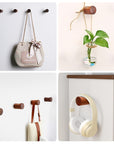 WalnutCraft | Elegant Compact Wooden Wall Hook for Coat and Key Storage 3