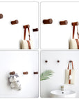 WalnutCraft | Elegant Compact Wooden Wall Hook for Coat and Key Storage 5