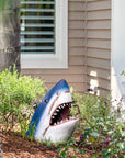 Weather-Resistant Blue Shark Garden Sculpture - Unique Outdoor Statue for Garden Decor, 35cm x 20cm x 15cm 3