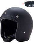 Men’s Low Profile Motorcycle Helmet Vintage DOT ECE Approved Fiberglass