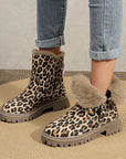 Winter Boots Women - Stylish Leopard Print Boots with Soft Lining and Platform Sole 2
