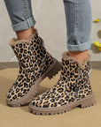 Winter Boots Women - Stylish Leopard Print Boots with Soft Lining and Platform Sole 3