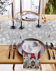 Winter Gnome | Luxury Christmas Table Runner with Snowflake Design 2