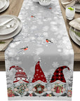 Winter Gnome | Luxury Christmas Table Runner with Snowflake Design 3