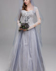 Women Gothic Lace Halloween Corpse Bride Costume Dress | Maxi 0