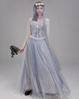 Women Gothic Lace Halloween Corpse Bride Costume Dress | Maxi 2