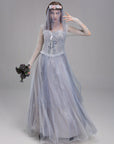 Women Gothic Lace Halloween Corpse Bride Costume Dress | Maxi 4