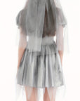 Women Gothic Puff Sleeve Halloween Corpse Bride Costume Dress | Mini 4